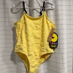 Justice PAC Man Yellow Kids Swim One Piece